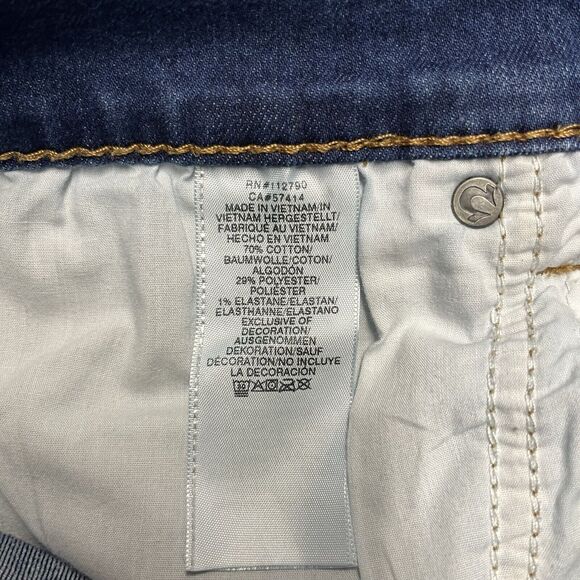 True Religion Geno Relaxed Slim Jeans Men's 36X24 Blue Denim Pants Raw Hem - Picture 4 of 9